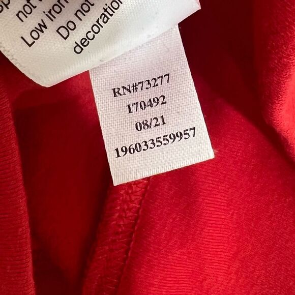 Santa Claus Red Sweatshirt Crewneck Santa in Sunglasses Reversible Sequins Small - Picture 10 of 12